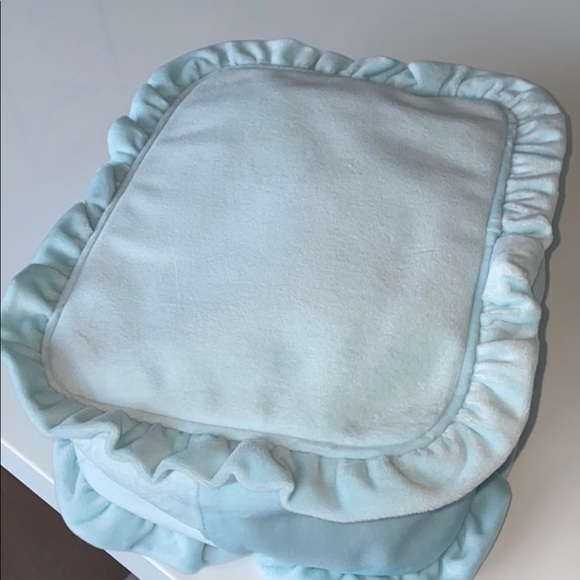 💜💙 Stoney Clover Lane Pre-Sewn Ruffle Stars Large Velvet Pouch Bag Cloud $193 - Picture 3 of 5